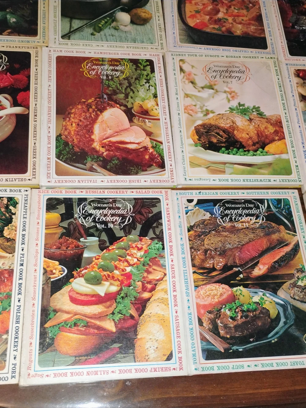 Vintage 1966 Woman's Day Encyclopedia of Cookery (Complete 12-Volume Set)